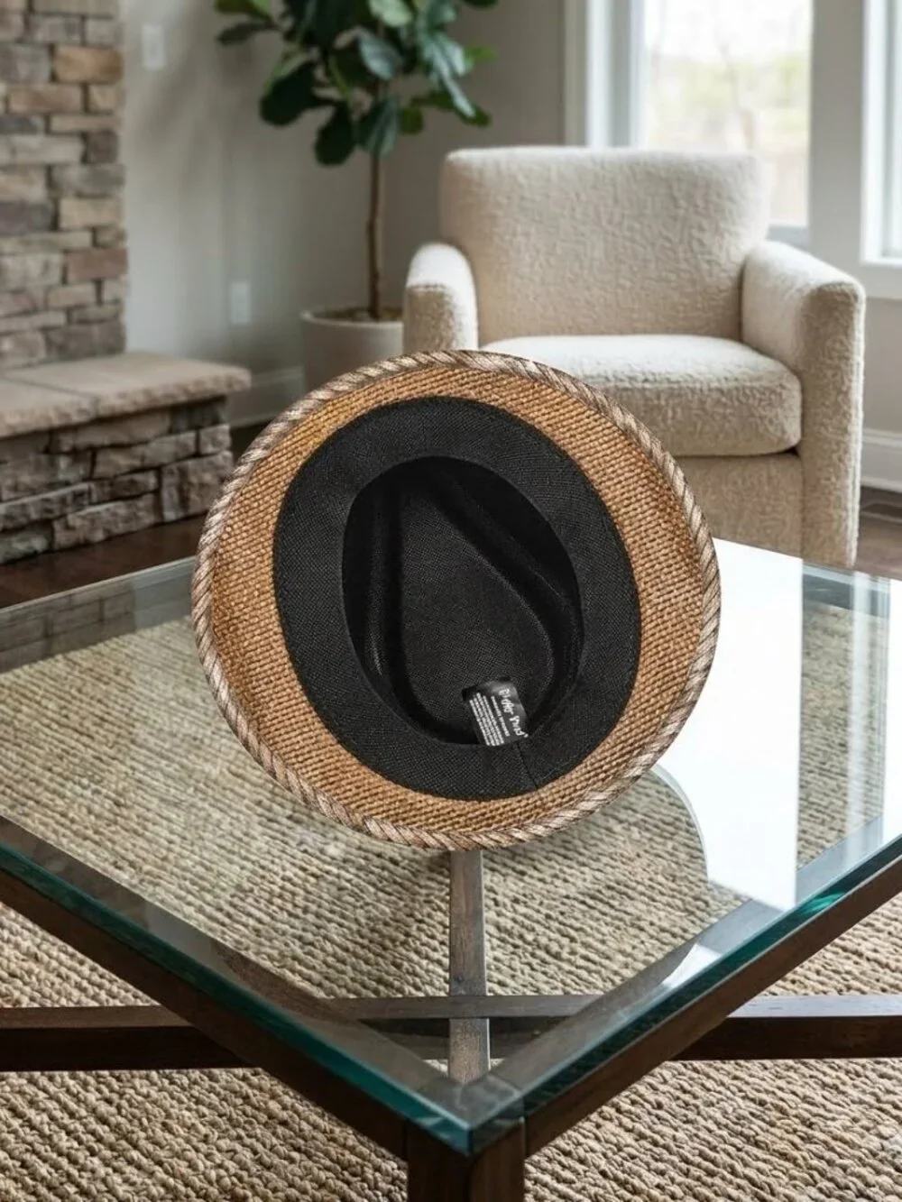Men - Distressed Straw Western Hat with Shapeable Brim for Cowboys